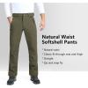 imageOutdoor Ventures Mens Lite Waterproof Windproof Fleece Lined Warm Hiking Ski Snow Pants ExpandableWaistOlive Green New
