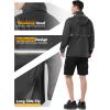 imageOutdoor Ventures Mens Rain Jacket Waterproof Lightweight Packable Rain Pullover for Hiking Golf RunningBlack