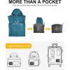 imageOutdoor Ventures Mens Rain Jacket Waterproof Lightweight Packable Rain Pullover for Hiking Golf RunningBlue