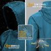 imageOutdoor Ventures Mens Rain Jacket Waterproof Lightweight Packable Rain Pullover for Hiking Golf RunningBlue