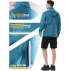 imageOutdoor Ventures Mens Rain Jacket Waterproof Lightweight Packable Rain Pullover for Hiking Golf RunningBlue