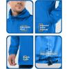 imageOutdoor Ventures Mens Rain Jacket Waterproof Lightweight Packable Rain Pullover for Hiking Golf RunningBright Blue