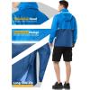 imageOutdoor Ventures Mens Rain Jacket Waterproof Lightweight Packable Rain Pullover for Hiking Golf RunningBright BlueClassic Blue