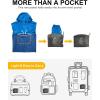 imageOutdoor Ventures Mens Rain Jacket Waterproof Lightweight Packable Rain Pullover for Hiking Golf RunningBright BlueClassic Blue
