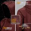 imageOutdoor Ventures Mens Rain Jacket Waterproof Lightweight Packable Rain Pullover for Hiking Golf RunningDark Red