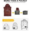 imageOutdoor Ventures Mens Rain Jacket Waterproof Lightweight Packable Rain Pullover for Hiking Golf RunningDark Red
