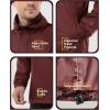 imageOutdoor Ventures Mens Rain Jacket Waterproof Lightweight Packable Rain Pullover for Hiking Golf RunningDark Red