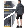 imageOutdoor Ventures Mens Rain Jacket Waterproof Lightweight Packable Rain Pullover for Hiking Golf RunningGrey