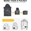 imageOutdoor Ventures Mens Rain Jacket Waterproof Lightweight Packable Rain Pullover for Hiking Golf RunningGrey