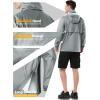 imageOutdoor Ventures Mens Rain Jacket Waterproof Lightweight Packable Rain Pullover for Hiking Golf RunningLight Grey