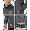 imageOutdoor Ventures Mens Rain Jacket Waterproof Lightweight Packable Rain Pullover for Hiking Golf RunningMid Grey