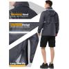 imageOutdoor Ventures Mens Rain Jacket Waterproof Lightweight Packable Rain Pullover for Hiking Golf RunningMid Grey