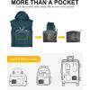 imageOutdoor Ventures Mens Rain Jacket Waterproof Lightweight Packable Rain Pullover for Hiking Golf RunningNight Blue