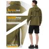 imageOutdoor Ventures Mens Rain Jacket Waterproof Lightweight Packable Rain Pullover for Hiking Golf RunningOlive
