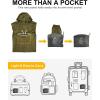 imageOutdoor Ventures Mens Rain Jacket Waterproof Lightweight Packable Rain Pullover for Hiking Golf RunningOlive