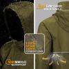 imageOutdoor Ventures Mens Rain Jacket Waterproof Lightweight Packable Rain Pullover for Hiking Golf RunningOlive