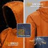 imageOutdoor Ventures Mens Rain Jacket Waterproof Lightweight Packable Rain Pullover for Hiking Golf RunningOrangeDark Blue