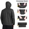 imageOutdoor Ventures Mens Rain Jacket Waterproof Lightweight Packable Rain Shell Raincoat with Hood for Golf Hiking TravelBlack