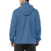 imageOutdoor Ventures Mens Rain Jacket Waterproof Lightweight Packable Rain Shell Raincoat with Hood for Golf Hiking TravelGlass Blue