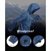 imageOutdoor Ventures Mens Rain Jacket Waterproof Lightweight Packable Rain Shell Raincoat with Hood for Golf Hiking TravelGlass Blue