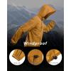 imageOutdoor Ventures Mens Rain Jacket Waterproof Lightweight Packable Rain Shell Raincoat with Hood for Golf Hiking TravelGolden Yellow