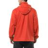 imageOutdoor Ventures Mens Rain Jacket Waterproof Lightweight Packable Rain Shell Raincoat with Hood for Golf Hiking TravelLight Orange Red