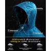 imageOutdoor Ventures Mens Rain Jacket Waterproof Lightweight Packable Rain Shell Raincoat with Hood for Golf Hiking TravelLightsky Blue