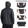 imageOutdoor Ventures Mens Rain Jacket Waterproof Lightweight Packable Rain Shell Raincoat with Hood for Golf Hiking TravelMid Grey