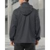 imageOutdoor Ventures Mens Rain Jacket Waterproof Lightweight Packable Rain Shell Raincoat with Hood for Golf Hiking TravelMid Grey