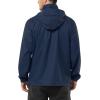 imageOutdoor Ventures Mens Rain Jacket Waterproof Lightweight Packable Rain Shell Raincoat with Hood for Golf Hiking TravelNavy Blue