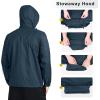 imageOutdoor Ventures Mens Rain Jacket Waterproof Lightweight Packable Rain Shell Raincoat with Hood for Golf Hiking TravelSteel Blue
