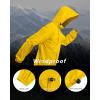 imageOutdoor Ventures Mens Rain Jacket Waterproof Lightweight Packable Rain Shell Raincoat with Hood for Golf Hiking TravelYellow