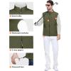 imageOutdoor Ventures Mens Running Vest Outerwear Lightweight Windproof FleeceLined Softshell Sleeveless Jacket for GolfArmy Green7 Pockets