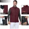 imageOutdoor Ventures Mens Running Vest Outerwear Lightweight Windproof FleeceLined Softshell Sleeveless Jacket for GolfBurgundy7 Pockets