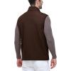imageOutdoor Ventures Mens Running Vest Outerwear Lightweight Windproof FleeceLined Softshell Sleeveless Jacket for GolfDark Brown7 Pockets