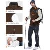 imageOutdoor Ventures Mens Running Vest Outerwear Lightweight Windproof FleeceLined Softshell Sleeveless Jacket for GolfDark Brown7 Pockets