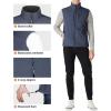 imageOutdoor Ventures Mens Running Vest Outerwear Lightweight Windproof FleeceLined Softshell Sleeveless Jacket for GolfGrayish Blue7 Pockets