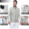 imageOutdoor Ventures Mens Running Vest Outerwear Lightweight Windproof FleeceLined Softshell Sleeveless Jacket for GolfSilver Grey7 Pockets