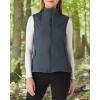 imageOutdoor Ventures Womens Lightweight Softshell Vest Windproof Fleece Lined Zip Up Sleeveless Jacket for Running Hiking GolfDark Grey