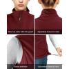 imageOutdoor Ventures Womens Lightweight Softshell Vest Windproof Fleece Lined Zip Up Sleeveless Jacket for Running Hiking GolfRed