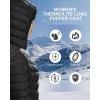 imageOutdoor Ventures Womens Maryan Hooded Ultra Lightweight Warm Thermolite Long Puffer CoatBlackmatteavg32 Mid Length