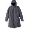 imageOutdoor Ventures Womens Maryan Hooded Ultra Lightweight Warm Thermolite Long Puffer CoatDark Grey Marlmatteavg32 Mid Length