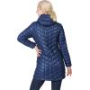 imageOutdoor Ventures Womens Maryan Hooded Ultra Lightweight Warm Thermolite Long Puffer CoatDeep Blueshinyavg32 Mid Length