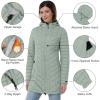 imageOutdoor Ventures Womens Maryan Hooded Ultra Lightweight Warm Thermolite Long Puffer CoatLight Greenmatteavg32 Mid Length