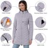imageOutdoor Ventures Womens Maryan Hooded Ultra Lightweight Warm Thermolite Long Puffer CoatLight Lavendermatteavg32 Mid Length