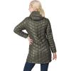 imageOutdoor Ventures Womens Maryan Hooded Ultra Lightweight Warm Thermolite Long Puffer CoatOliveshinyavg32 Mid Length