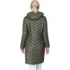 imageOutdoor Ventures Womens Maryan Hooded Ultra Lightweight Warm Thermolite Long Puffer CoatOliveshinyavg36 Long Length
