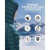 imageOutdoor Ventures Womens Maryan Hooded Ultra Lightweight Warm Thermolite Long Puffer CoatTealmatteavg36 Long Length