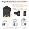 imageOutdoor Ventures Womens Packable FullZip Short Puffer Jacket Insulated Quilted Warm Lightweight Winter CoatBlackfold in Pocket