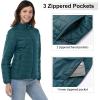 imageOutdoor Ventures Womens Packable FullZip Short Puffer Jacket Insulated Quilted Warm Lightweight Winter CoatBluefold in Pocket
